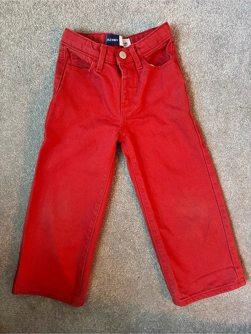 Old Navy Wide Leg Red Jeans